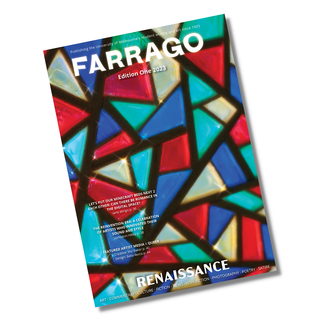 Farrago's magazine cover - Edition One 2023